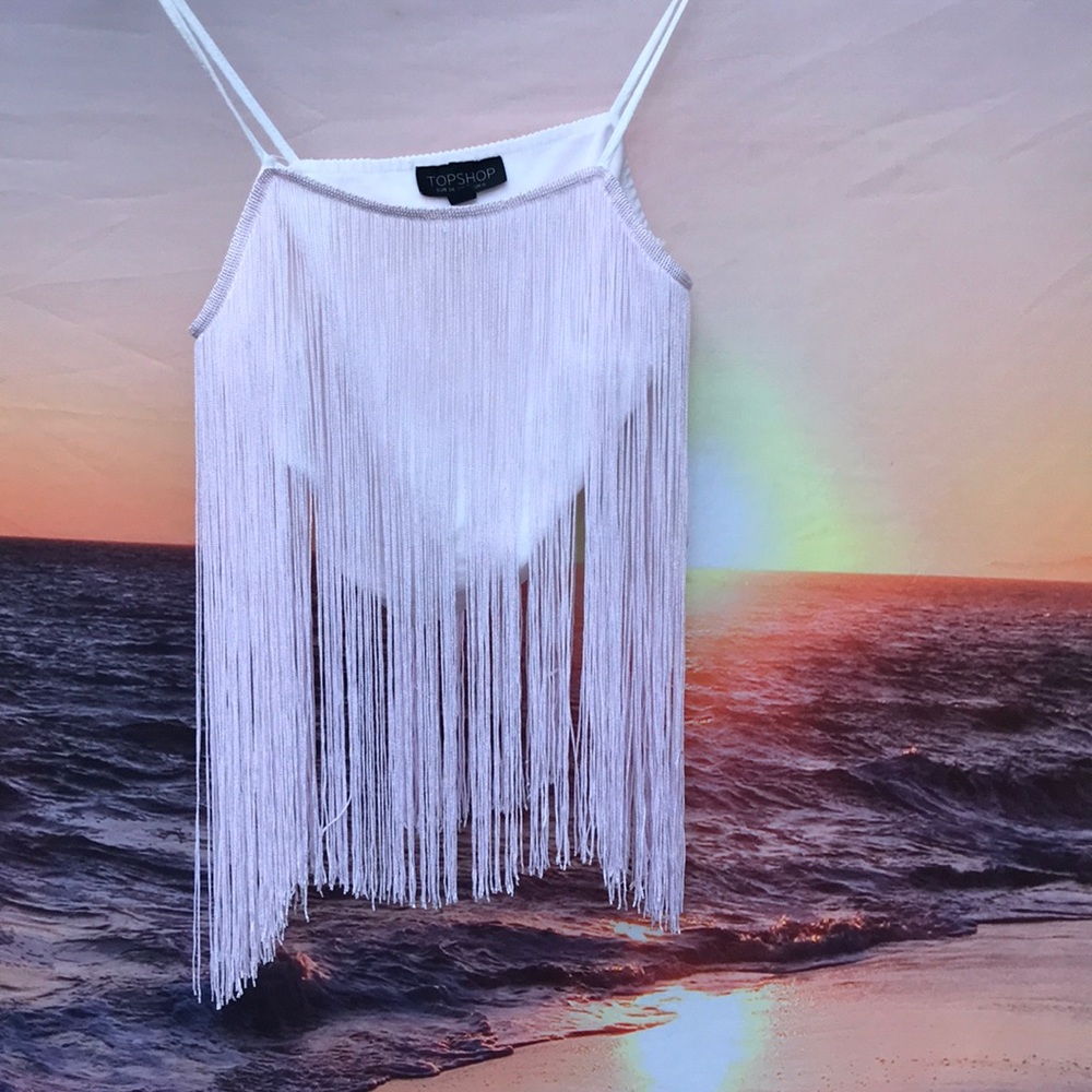 TOPSHOP fringe tank top